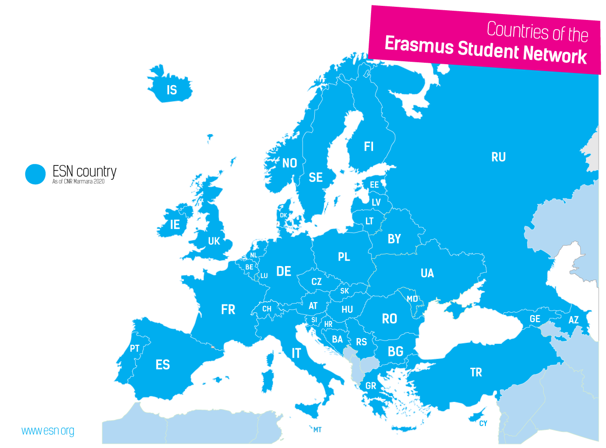 ESN country map